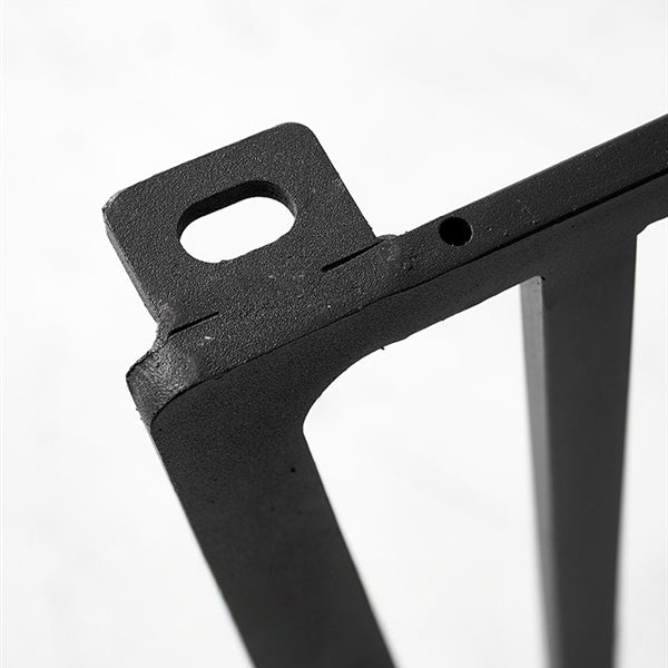 Modern Black Marble Dining Table with Carbon Steel Frame