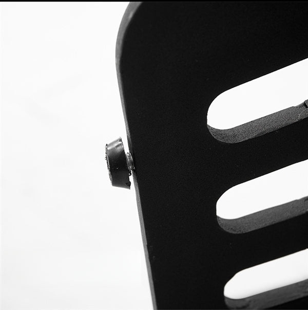 Modern Black Marble Dining Table with Carbon Steel Frame