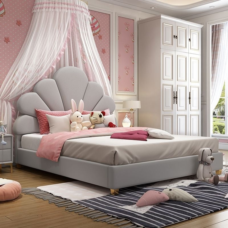 Shell Princess Upholstered Kids Bed