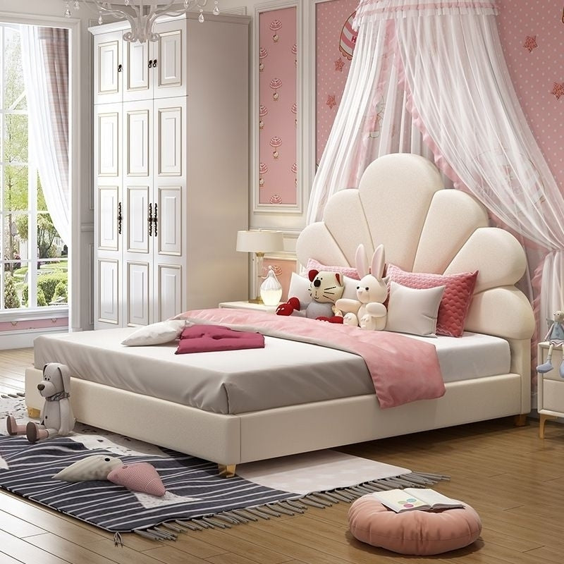 Shell Princess Upholstered Kids Bed