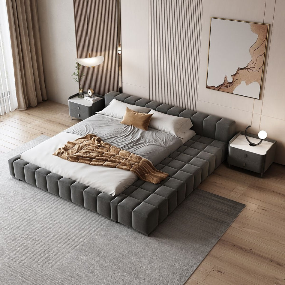 Block Modular Upholstered Bed
