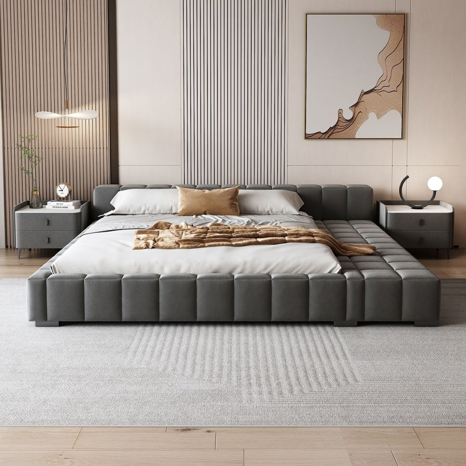 Block Modular Upholstered Bed
