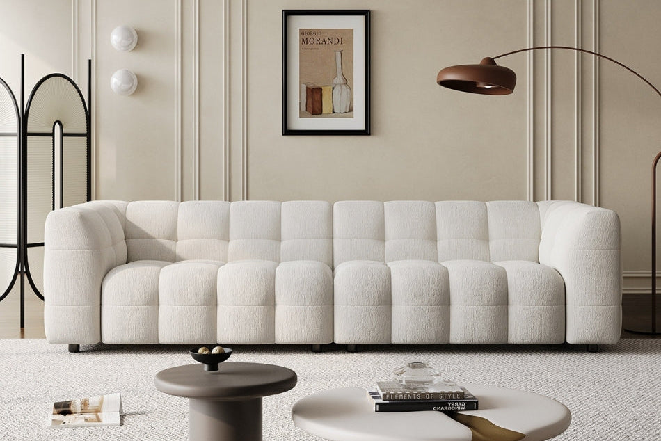 Cloud Grid Chenille Upholstered Sofa