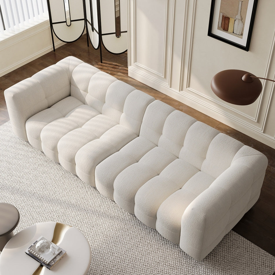 Cloud Grid Chenille Upholstered Sofa