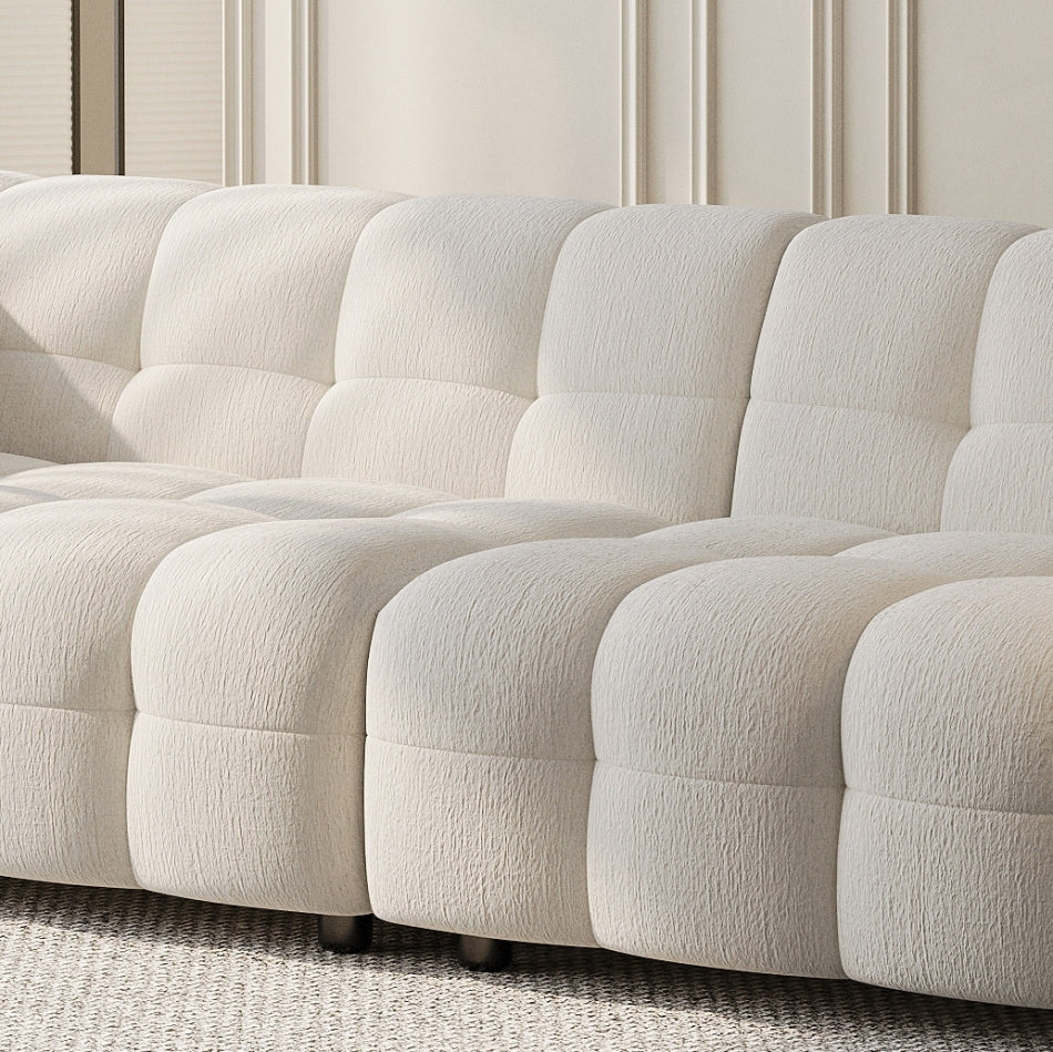 Cloud Grid Chenille Upholstered Sofa
