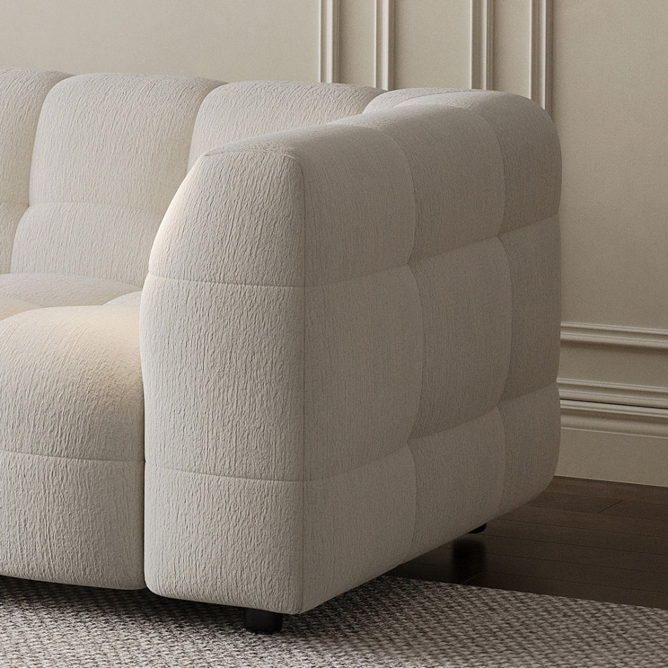 Cloud Grid Chenille Upholstered Sofa