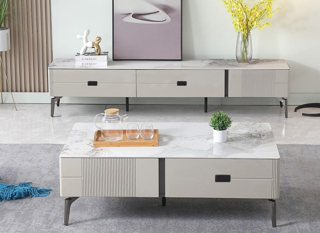 Glossy Slate Coffee Table