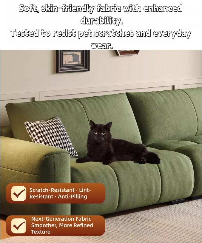 Pet-Friendly Scratch-Resistant Fabric Sofa