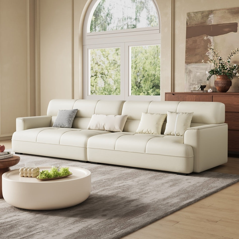 Modular Reversible Sofa Set with Pet-Safe Leather Upholstery