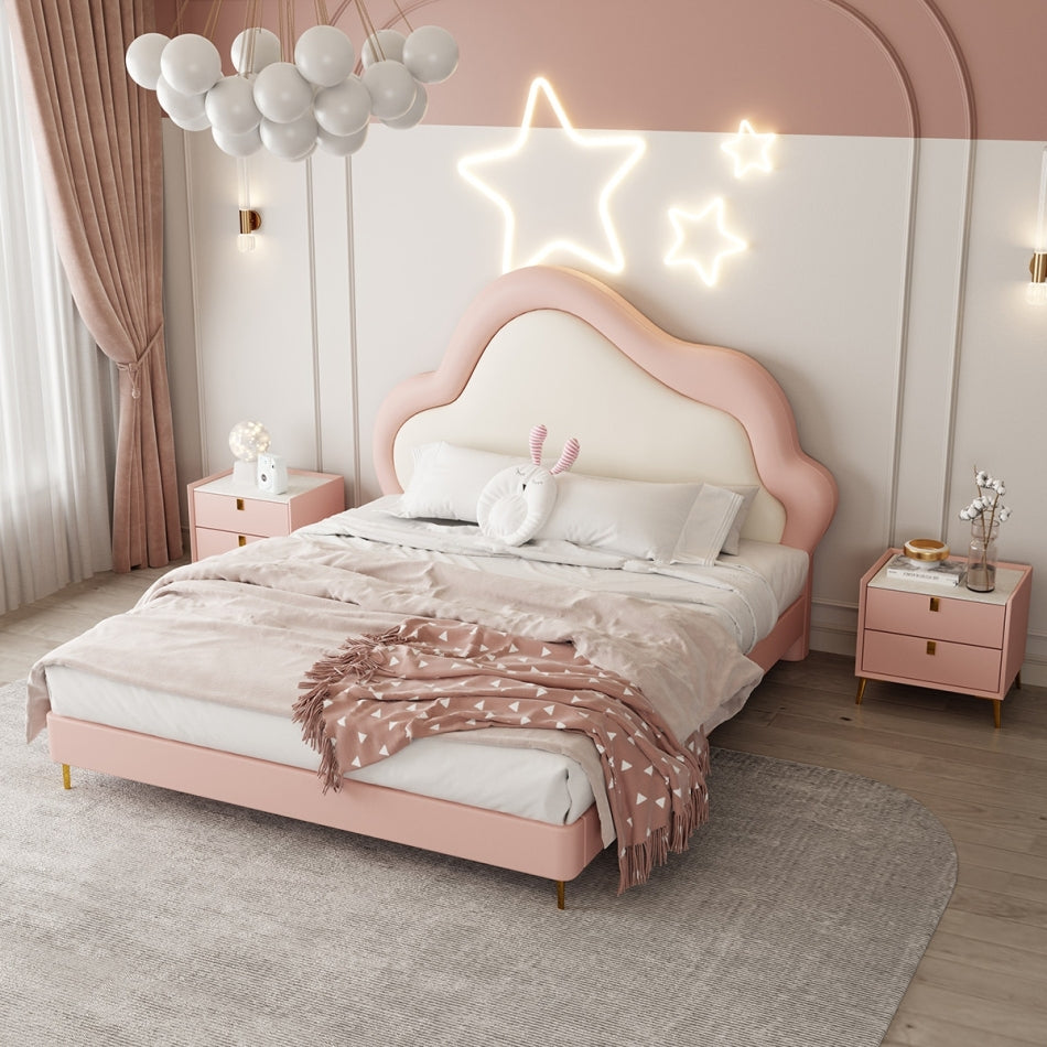 Star Princess Leather Kids Bed
