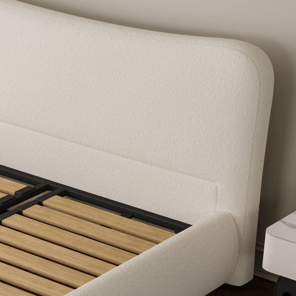 Softline Bouclé Upholstered Bed