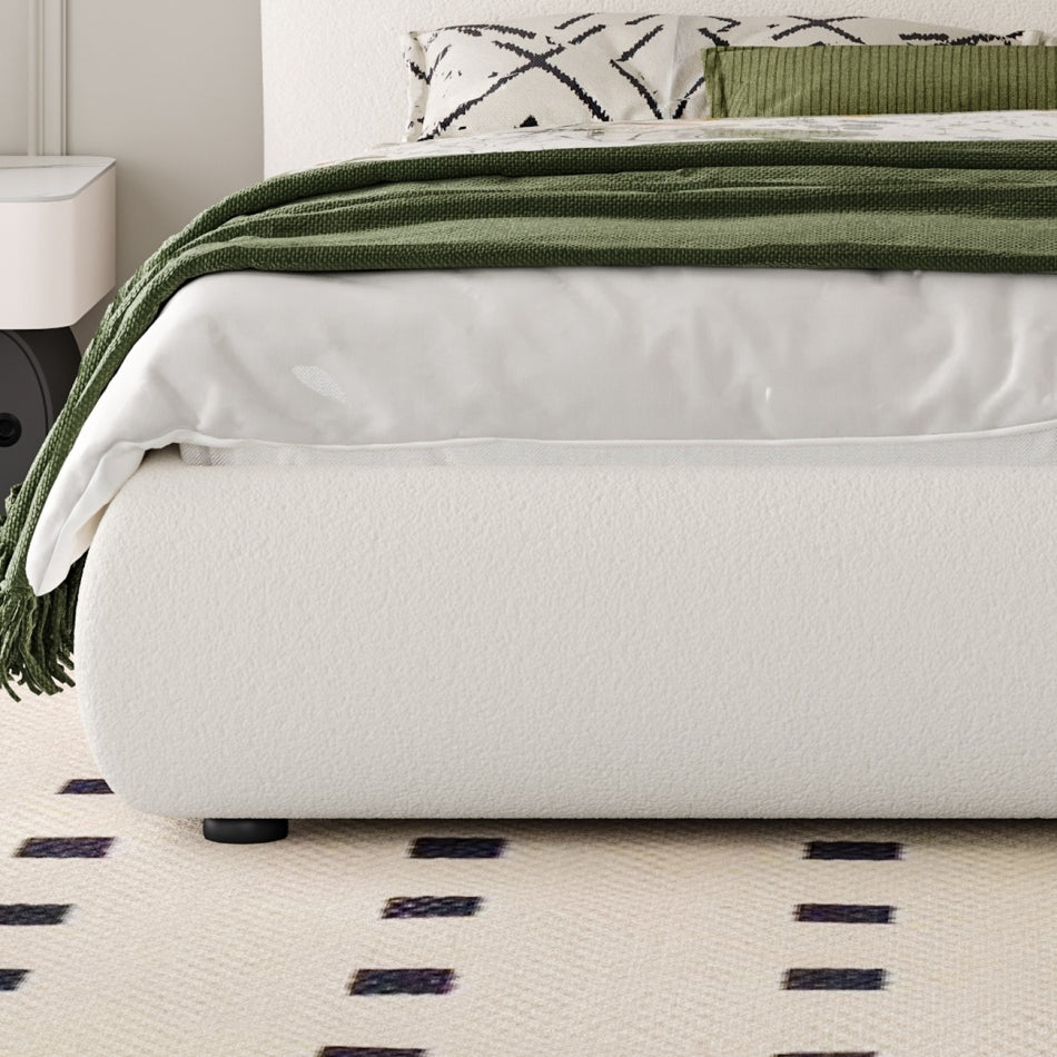 Softline Bouclé Upholstered Bed