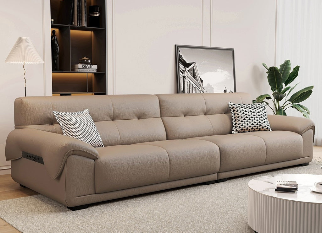 Catta Minimalist Leather Sofa