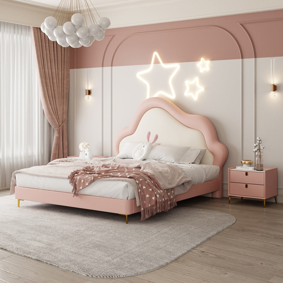 Star Princess Leather Kids Bed