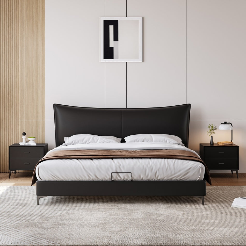Aurora Genuine Leather Bed
