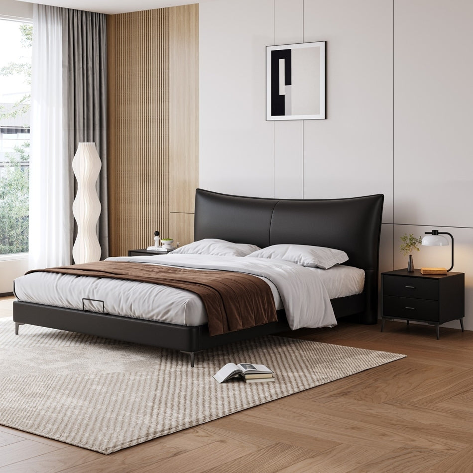 Aurora Genuine Leather Bed