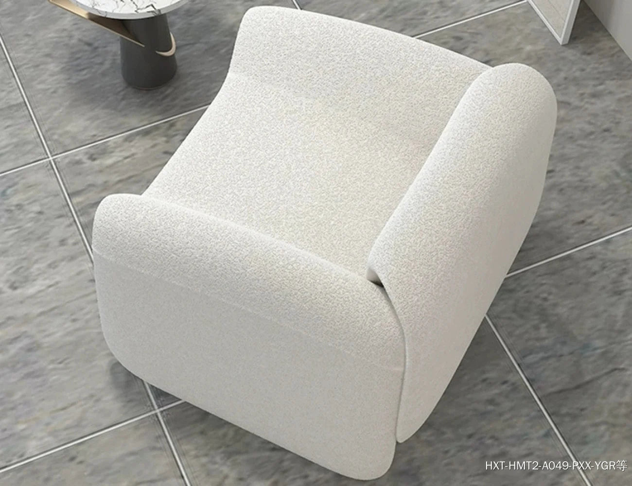 Arc Bouclé Accent Chair