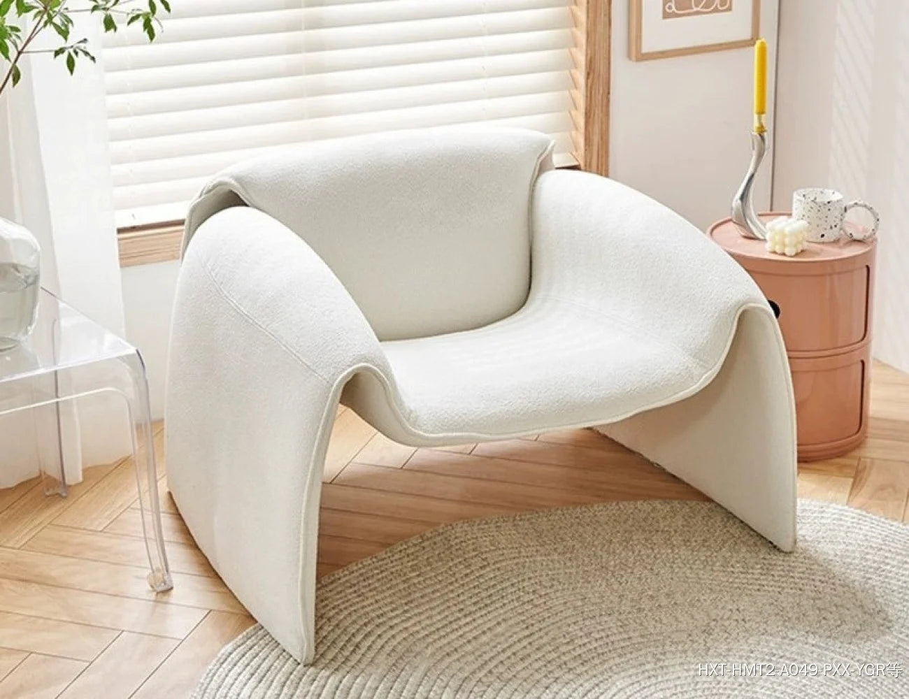 Arc Bouclé Accent Chair