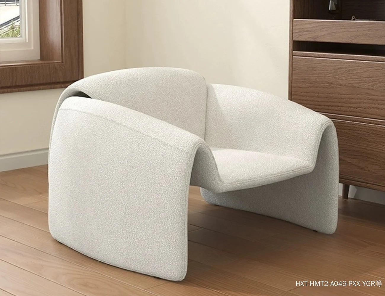Arc Bouclé Accent Chair