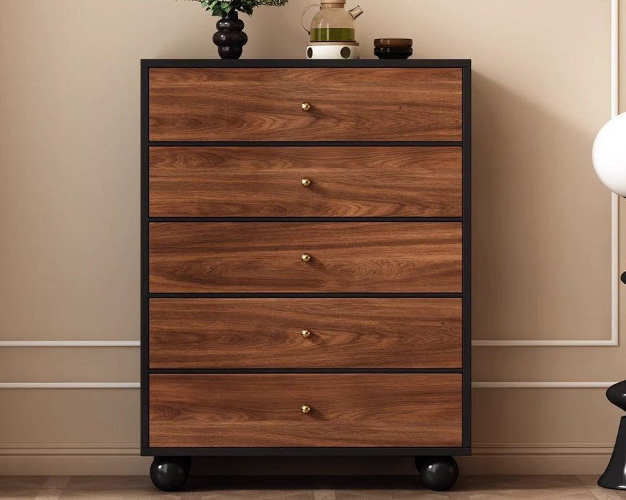 Mid-Century Solid Wood Drawer Chest