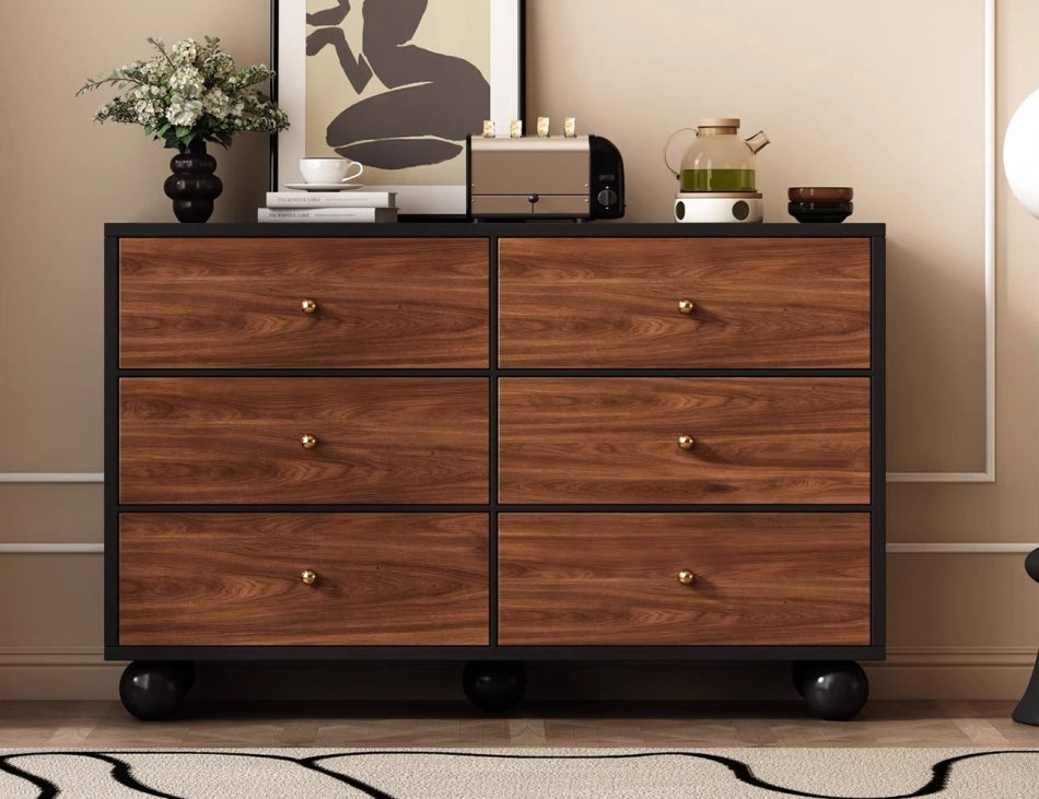 Mid-Century Solid Wood Drawer Chest