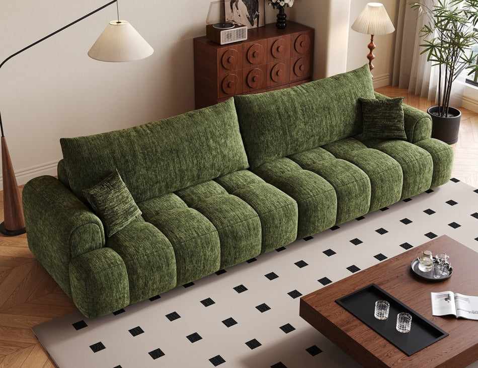 Relax & Think Modular Sofa with Down-Cotton Back & Chenille Upholstery