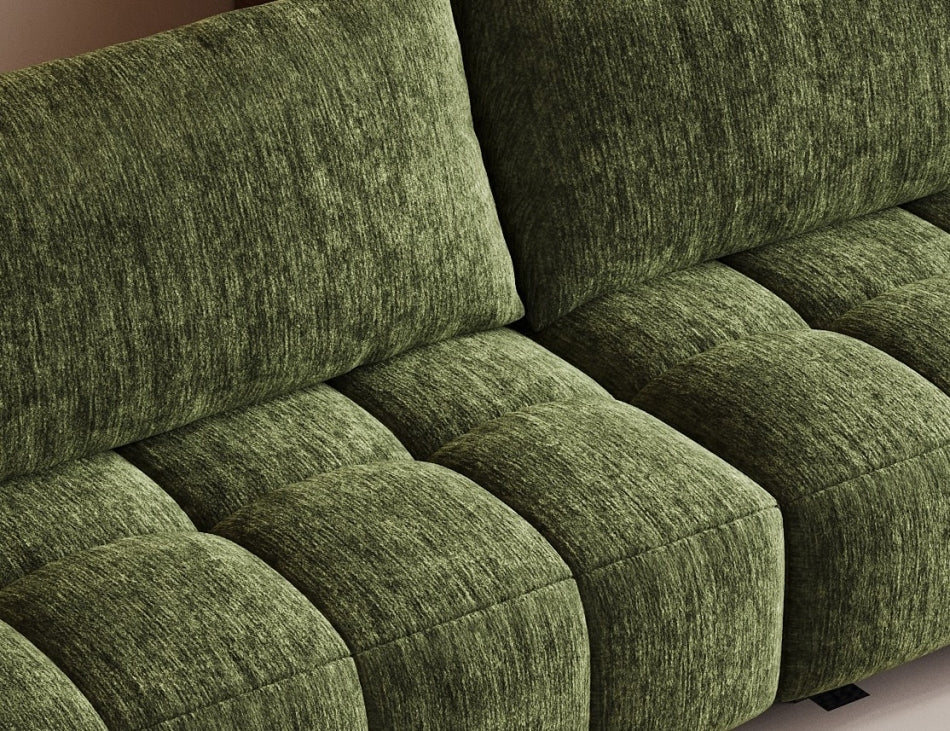 Relax & Think Modular Sofa with Down-Cotton Back & Chenille Upholstery