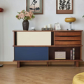 Mid-Century Rubberwood Sideboard Cabinet